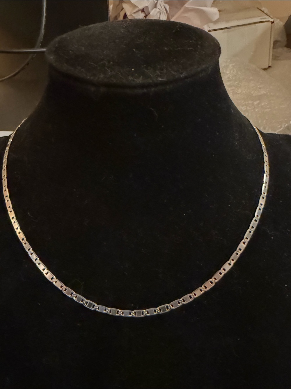 925 Sterling Silver Flat Mariner 18” Link Anchor Necklace Chain Italy